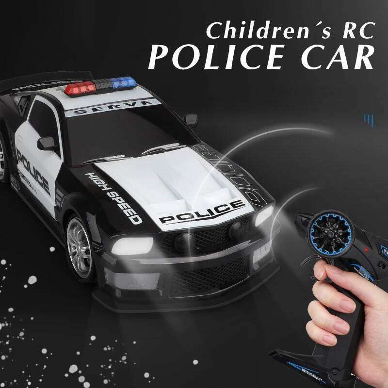 1/12 Big 2.4GHz Super Fast Police RC Car Remote Control Cars Toy with Lights Durable Chase Drift Vehicle toys for boys kid Child C260305