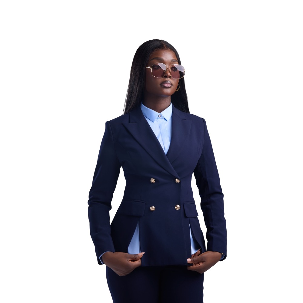 Women's Prom Dresses Suit Gowns Elegant Sheer Lapel Jacket Coat and Pants Suit For Female Satin 2 Pieces Suit Customized W46