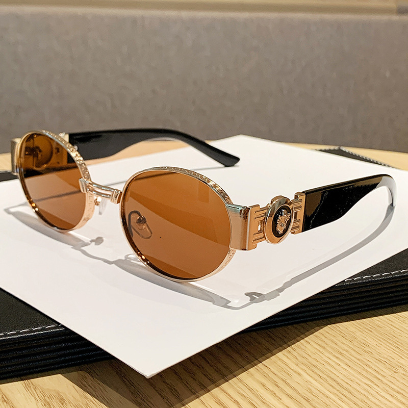 2026 New Cross Border European And American Designer Sunglasses Fashion Oval Frame Women's Sunglasses Outdoor Bicycle Sunglasses Fashion UV Resis