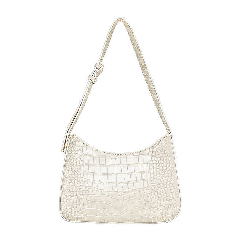 Women's High-End New 2026 Fashion Trend Single Shoulder Small Square Crocodile Pattern Ladies Handbag Underarm Bag