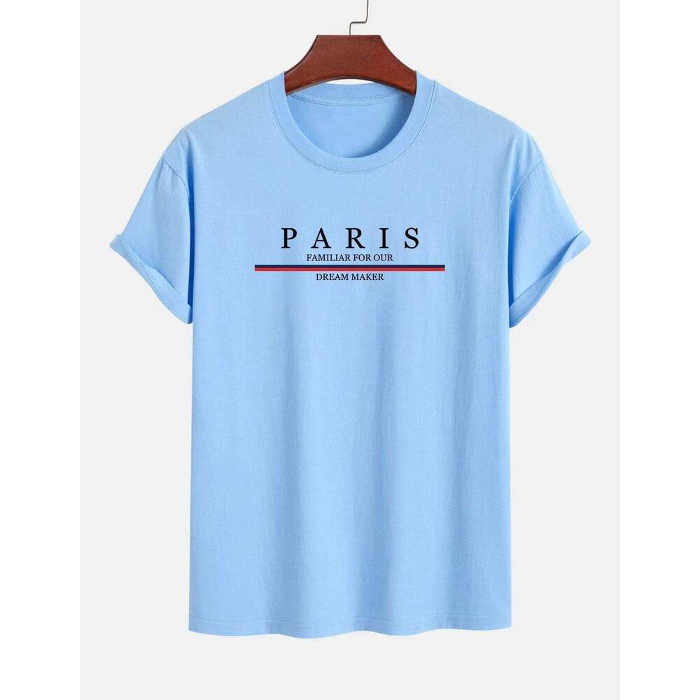 Paris print SWEATS Hoodies Loose Fit Print Casual Round Neck Top Men's autumn and winter warm round neck hoodie 26H0306