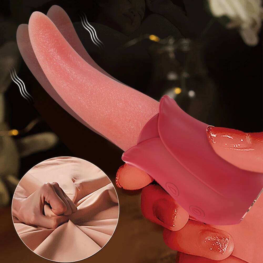 Powerful Tongue Licking Vibrator Adult Sex Toy For Women Female Masturbation G Spot Vibrators Nipple Vagina Clitoris Stimulator W260305