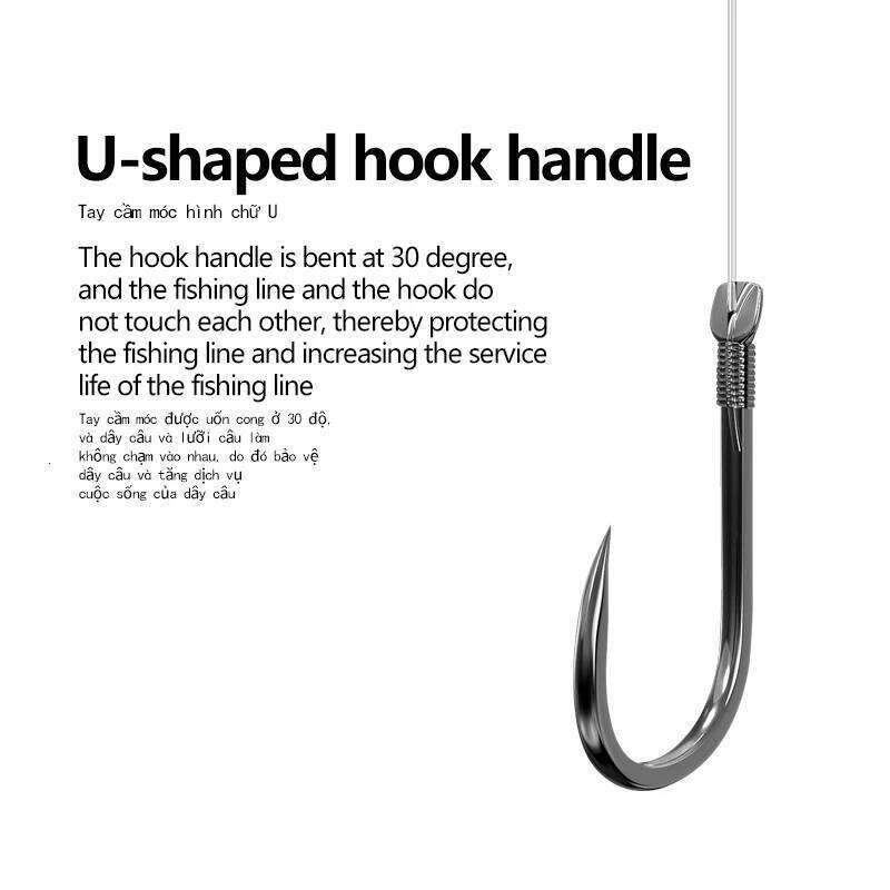 10Bags=100PCS Stainless Steel Hooks+5 Float Seat Shallow Water Lake Carp Fishing Hooks ToolsJinxiu Non-Brab S260305
