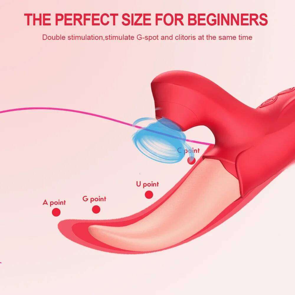 Tongue Licking Vibrator Female Masturbator G Spot Clitoris Stimulator Dildo Nipple Massager Erotic Machine Sex Toy for Woman 18+ W260305