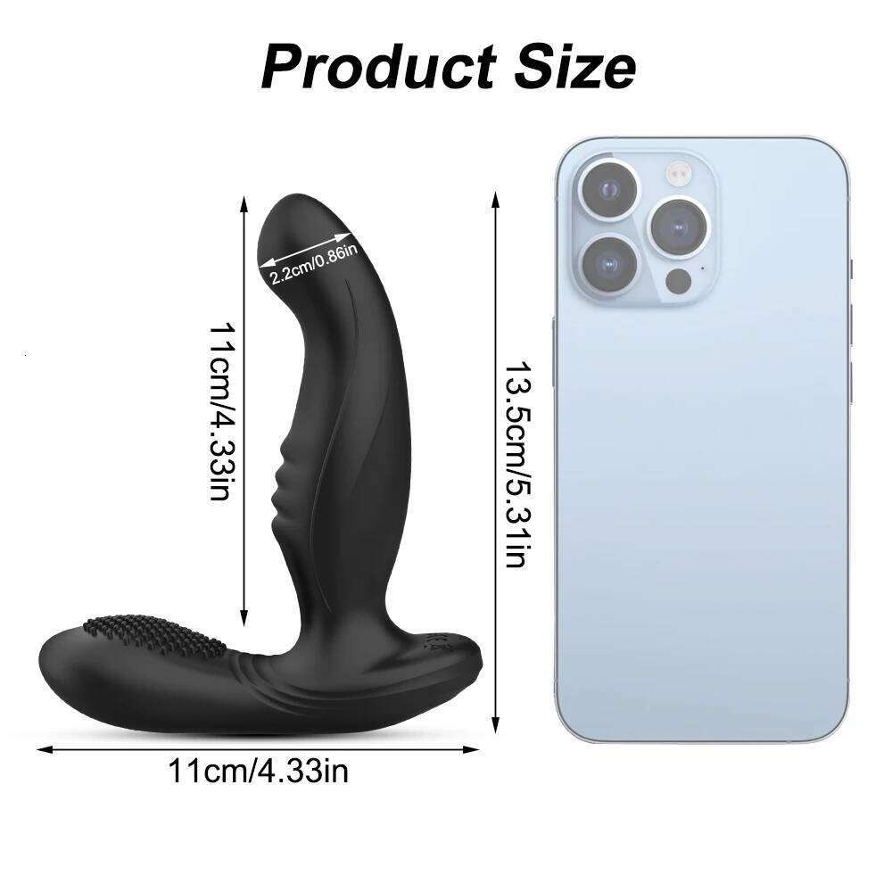 APP Control Male Wiggle Massager Vibrator Butt Plug Tickling Prostate Stimulator Anal Buttplug Sex Toys For Men 18 W260305
