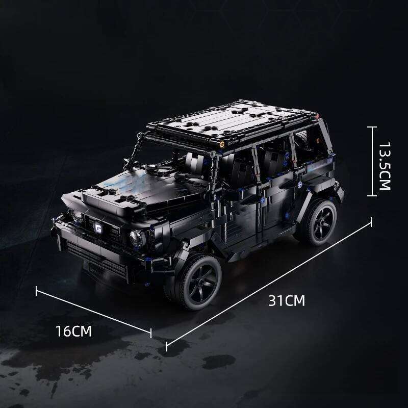 Black Tech Racer 1:14DIY Roadster building block assembly Block car toy birthday gift Z260306