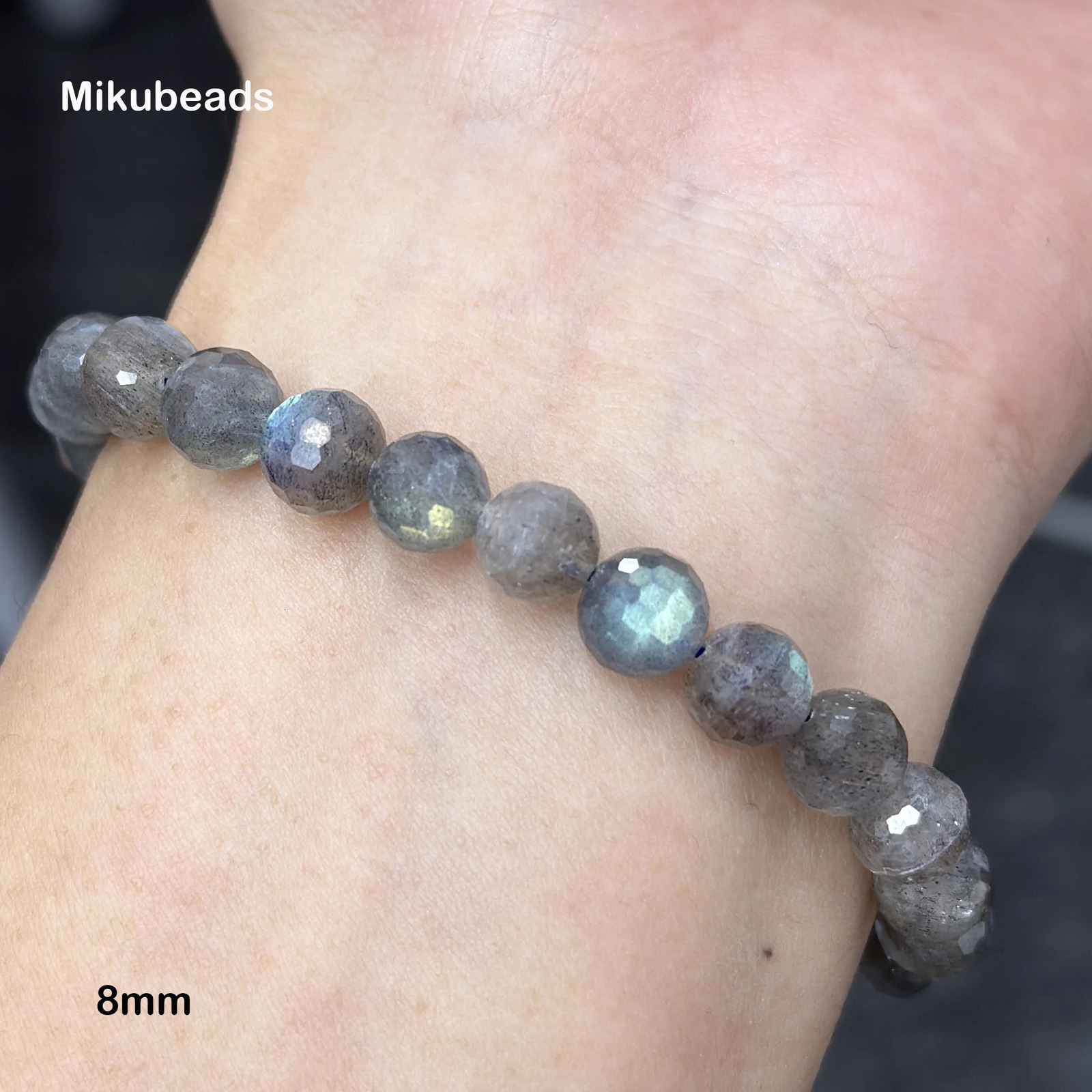 Natural AA Labradorite 6mm 8mm Faceted Shinny Round Loose Beads For Jewelry Making DIY Bracelets Necklace Wholesale Mikubeads 260302