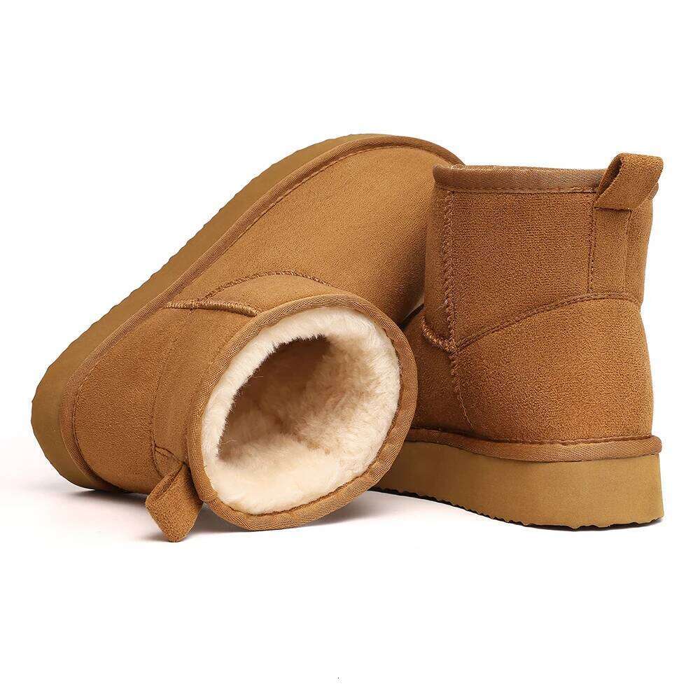Litfun Winter Fuzzy Snow For Women Platform Soft Sole Cozy Cotton Anti-slip Fluffy Warm Outdoor Women's Ankle Boots