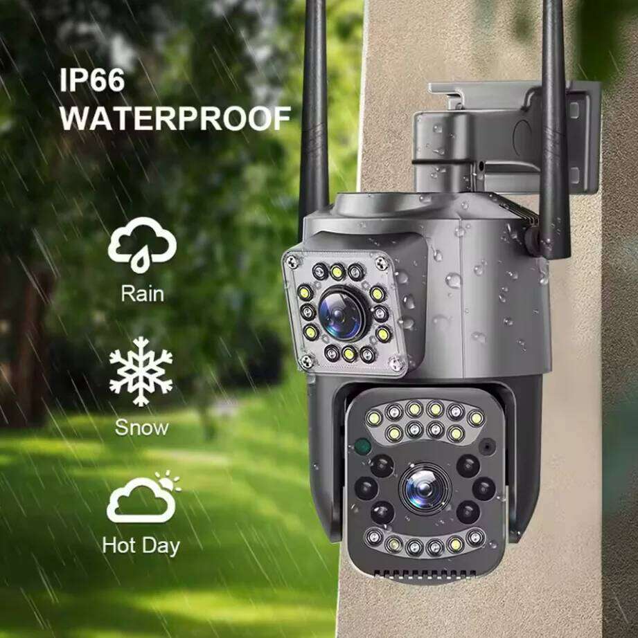 8MP 4K Lens PTZ Dual Screen AI Human Tracking Outdoor CD CARD 4MP WIFI Surveillance IP Camera V380 PRO 26W0306