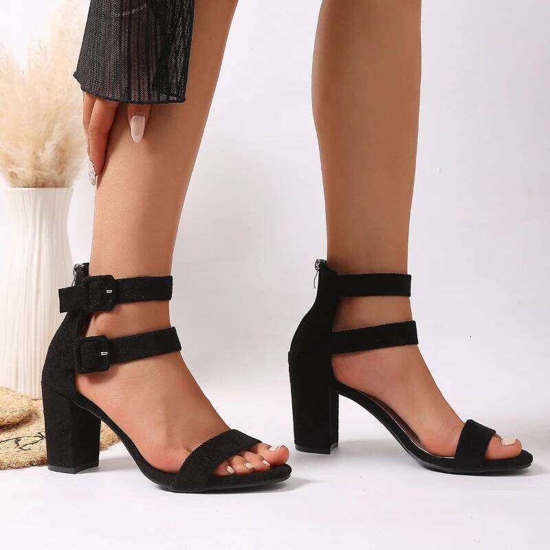 2025 Summer New Women's Hollow-Out Design High Heel for Outdoor Fashion Casual Sandals