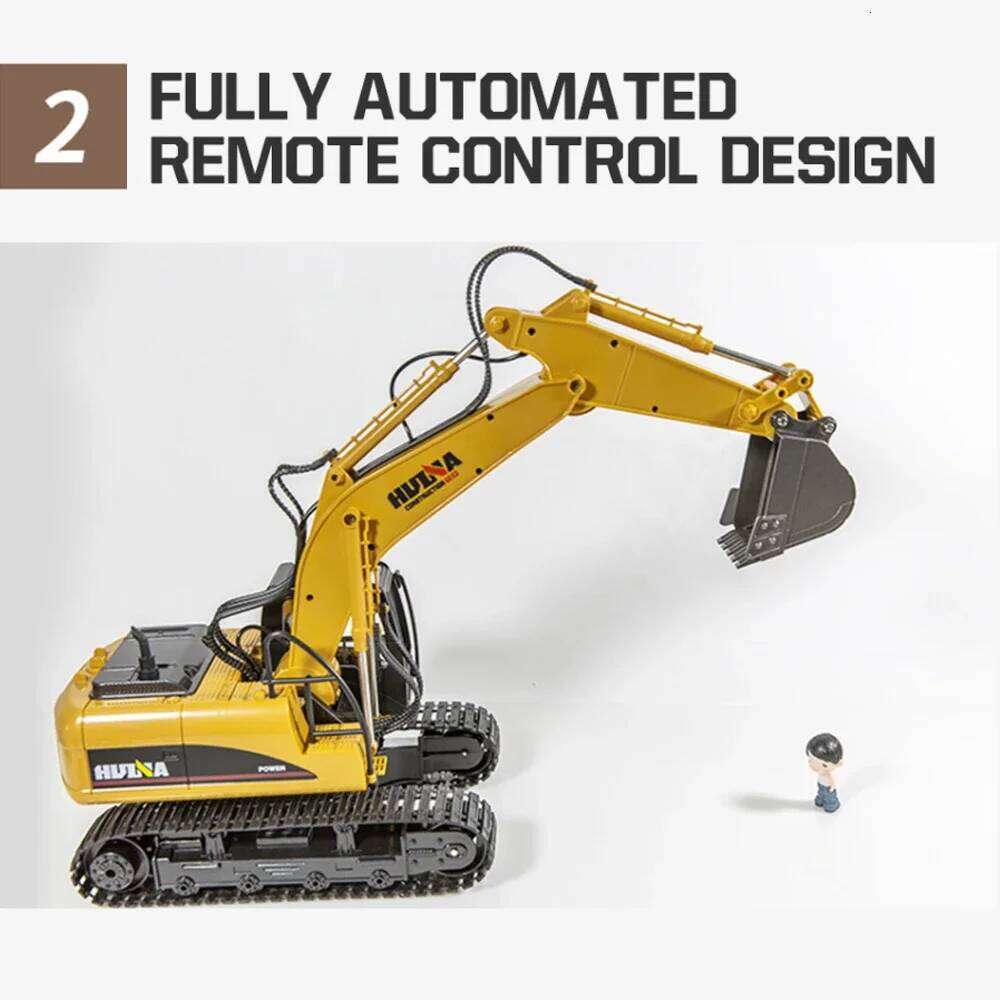 Huina 550 535 Rc Excavator 1/14 15Ch Remote Control Cars Trucks Alloy Construction Engineering Vehicle Electric Toys for Boys C260305
