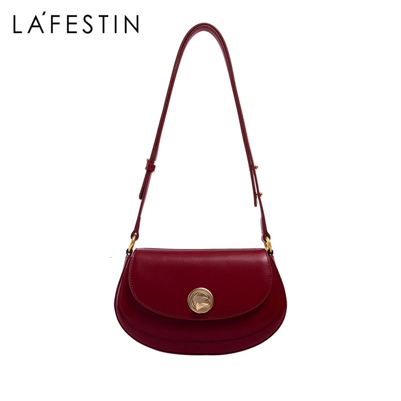 LA FESTIN Original Crossbody Shoulder Bag Autumn Winter Retro Square Handbag for Women Saddle 260227