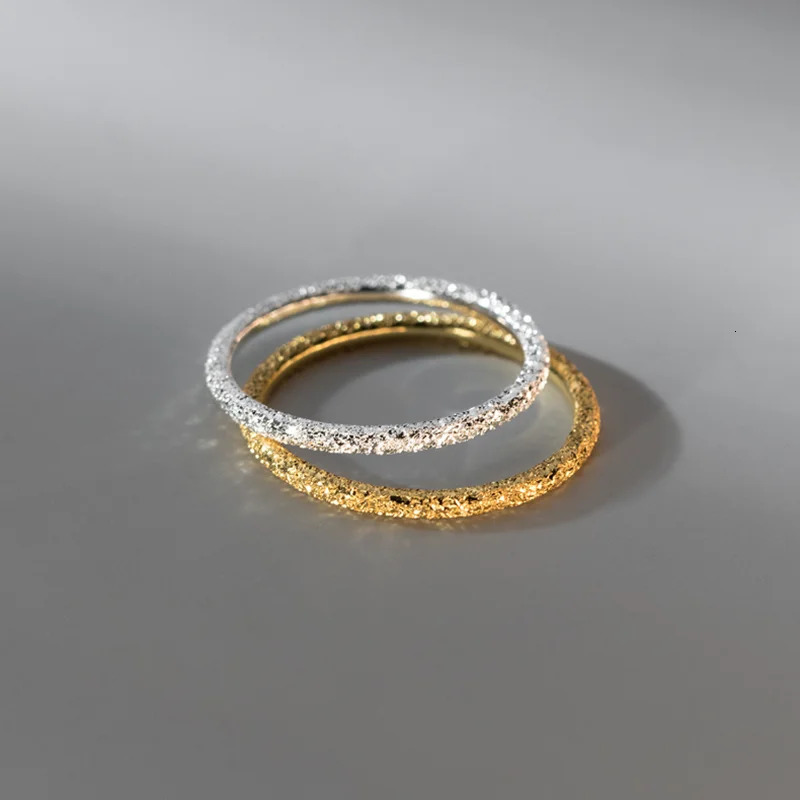 WANTME 999 Sterling Silver Premium Matte Minimalist Finger Ring for Women Men Fashion Couple Sparkling INS Jewelry Accessories 260304