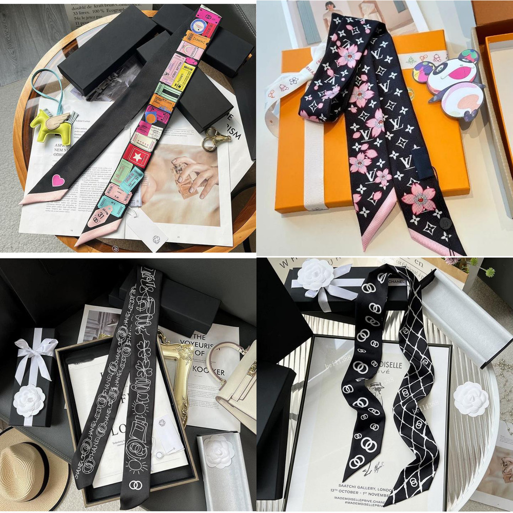 options Luxury Designer Multiple color Lettered Fashion Womens Headband Brand Scarf Women Silk Scraves Hair Bands Neckerchief Size 6 x 120CM