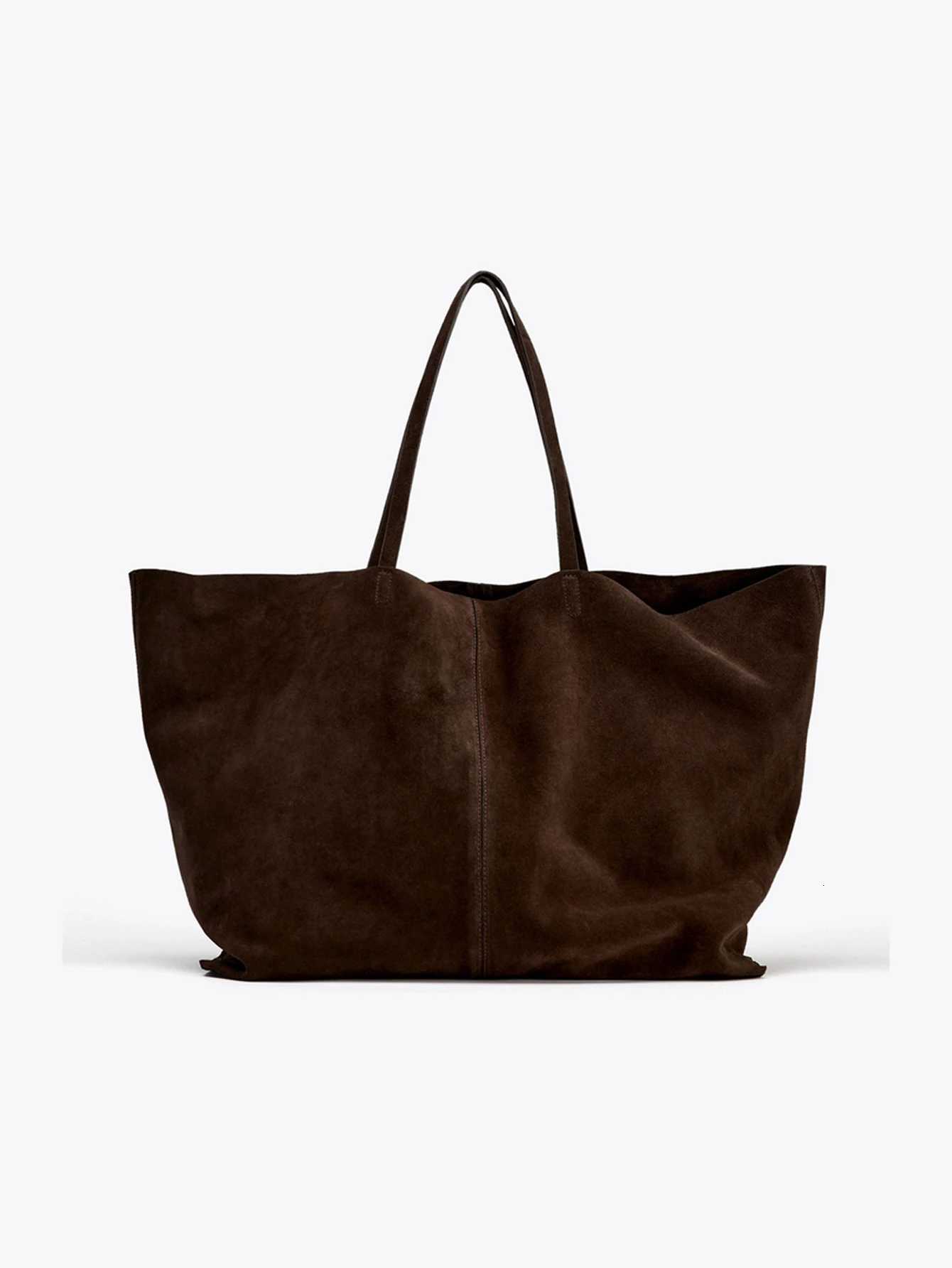 Ladies single-shoulder bag cowhide handbag super large capacity shopping bag solid-color single-shoulder tote bag a gift fo H260306