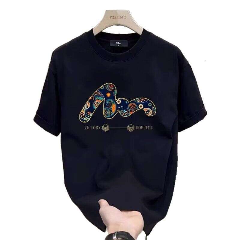 Men's short-sleeved winter brushed cotton t-shirt, heavy-weight pure cotton, loose fit, round neck, base layer top for spring and autumn