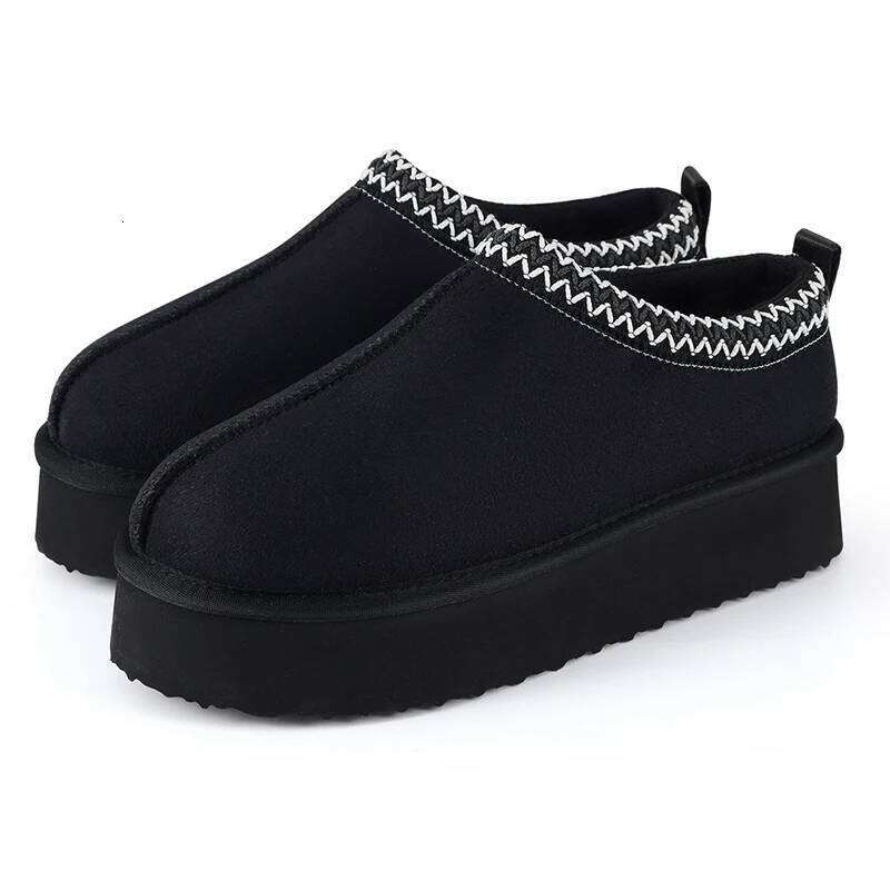 Litfun Platform Warm Comfort Fluffy House Shoes Winter Snow Boots Women Thick Sole Plush Cotton Slippers