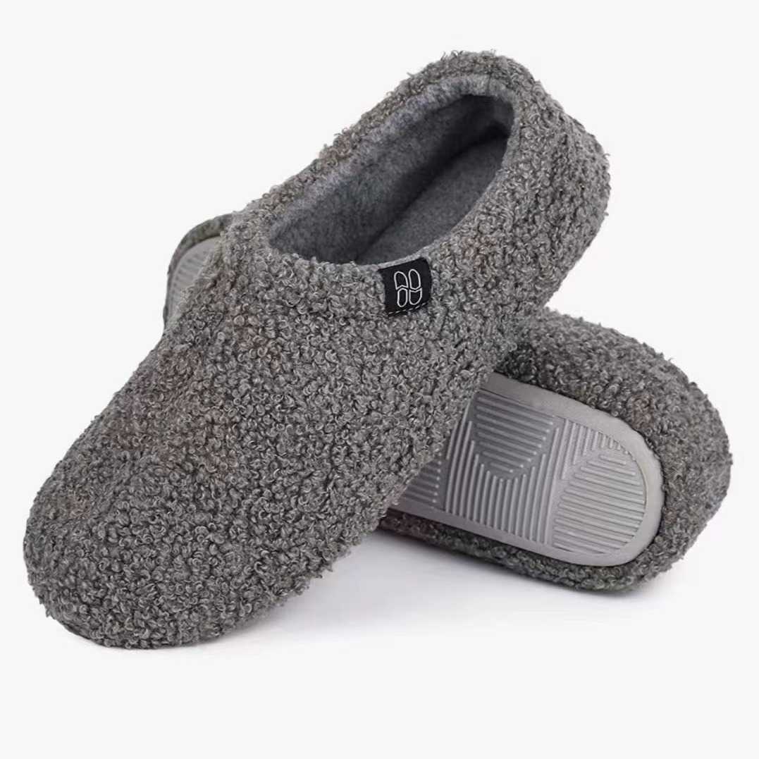 Teddy velvet all inclusive heel anti slip silent mens and womens home couple style S260305