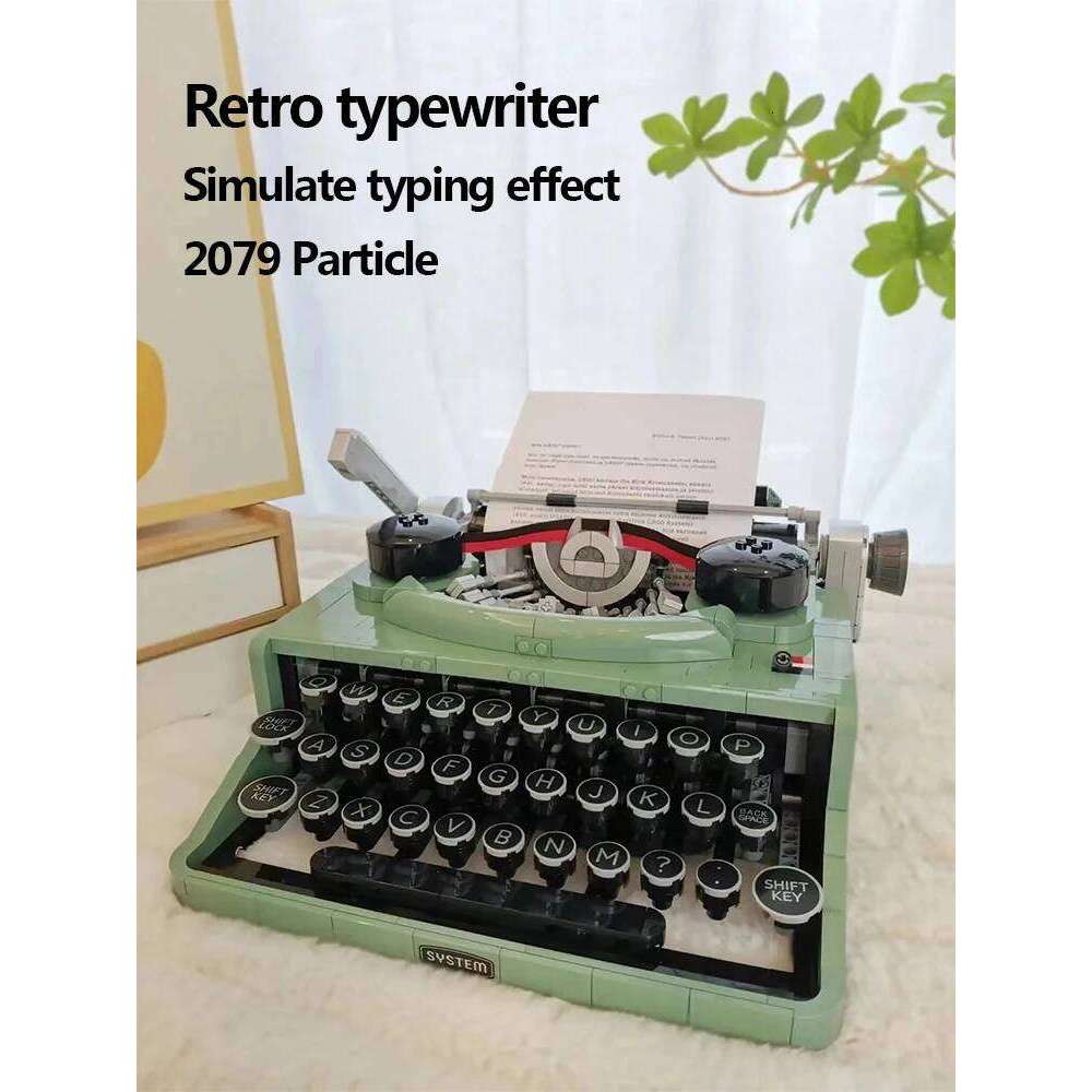 Chinese Building Blocks Item 6900 Retro Typewriter Printer Boy Adult High Difficulty 2078PCS Assembled Toy Z260306