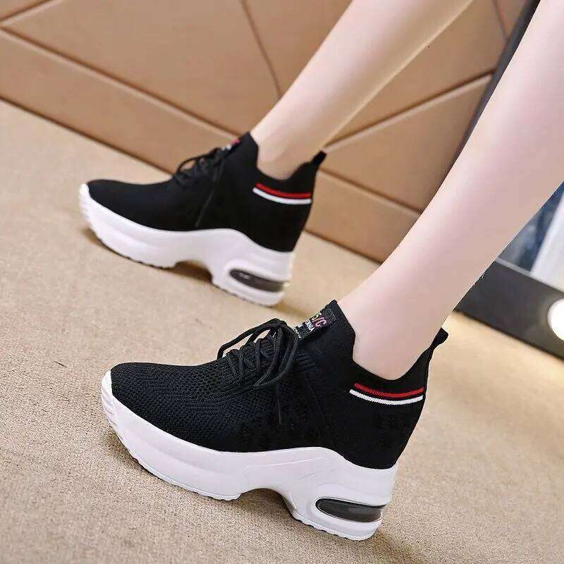 Womens PU Fabric Retro Lace-Up Sneakers Women's Heels Summer Autumn Fashion Designer Tennis Female Breathable Shoes