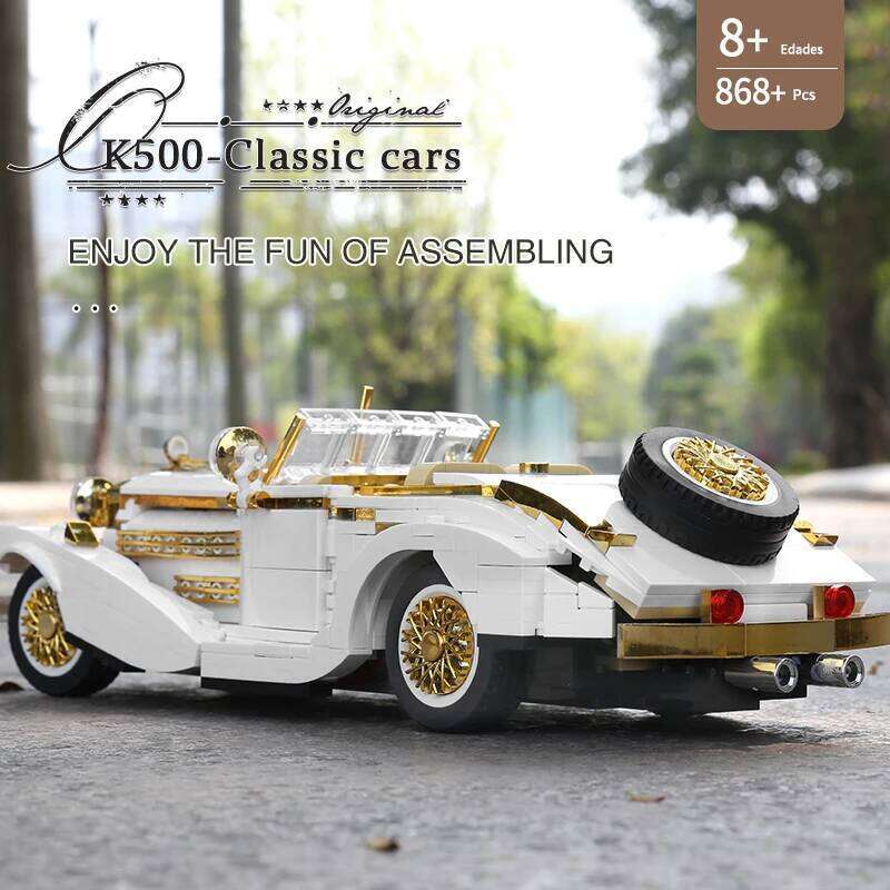 Technical Original Retro Nostalgic Classic Building Block Model Compatible High-Tech Bricks Car Ornaments Toys for Kids Gift Z260306