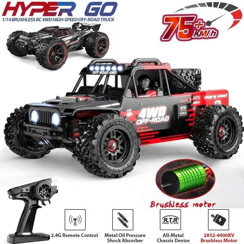 MJX 14209 14210 114 4WD Car Off-road Racing High Speed Brushless 2.4G Remote Control Cars RC 75km/H Truck Electric Toy C260305