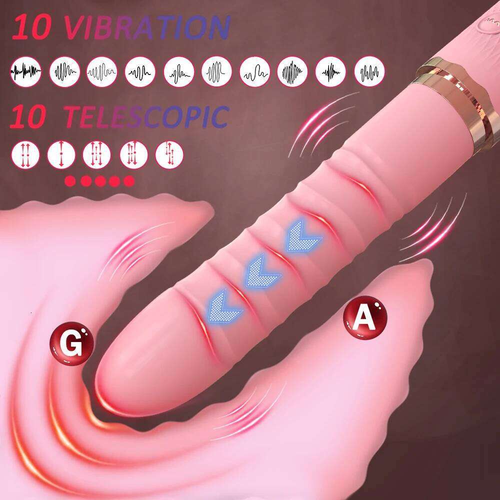 Dual motor Realistic Thrusting Dildo With Heating,10 mode Sex Toys Vibrator Clitoral Stimulator For Anal Stimulation W260305
