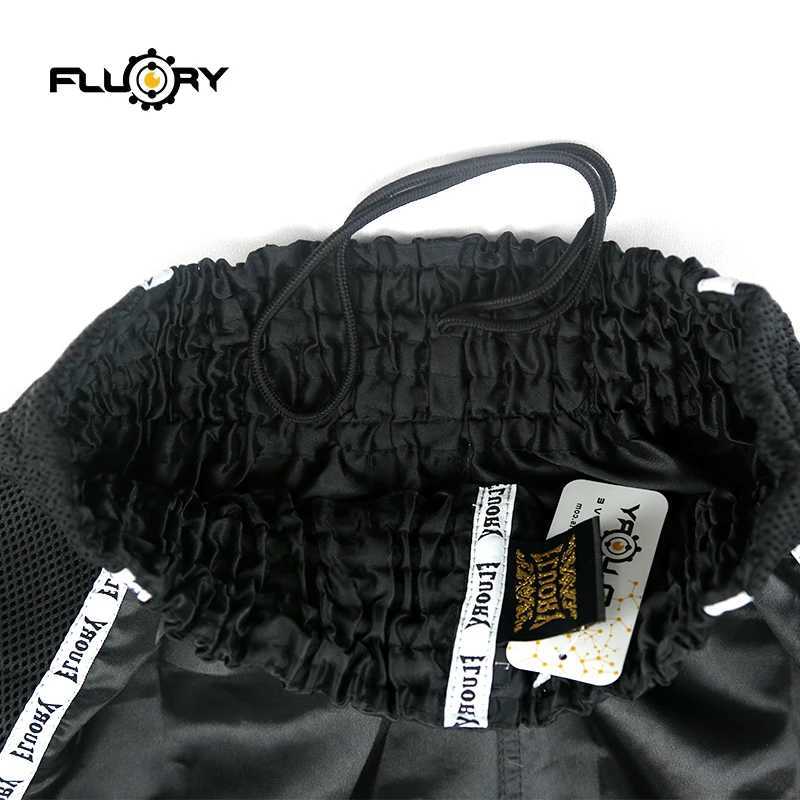 black new release muay thai shorts for all Fluory good quality boxing pants/trunks X260306