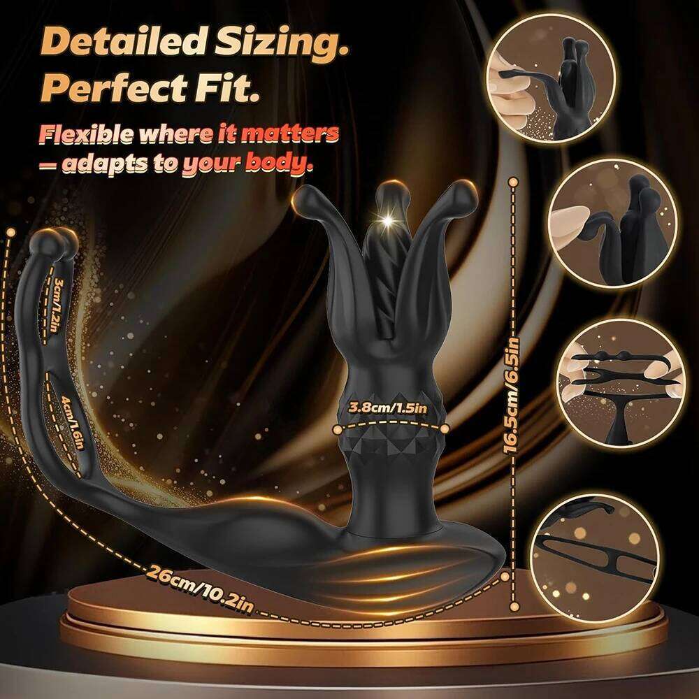 Male Sex Toys Prostate Massager Anal Remote Control Vibrator Rings Tension Shock Flapping Thrusting Vibrating Butt Plug W260305