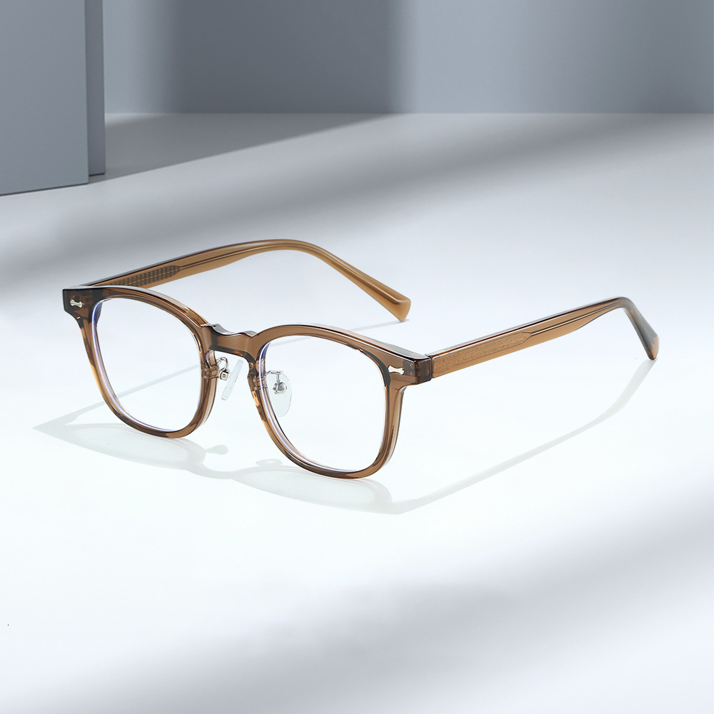 25 new stylish TR90 pin-frame glasses for men and women, plain lenses, artistic, casual, simple, anti-blue light