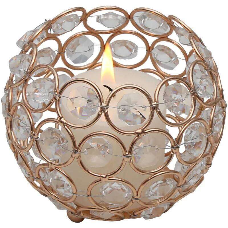 Octagonal Bead Ball Party Wedding Cup Creative Retro Hollow Glass Atmosphere Effect Candle Holder Crystal XJ260305