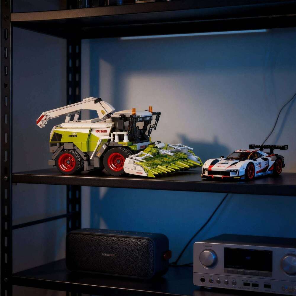 Farmer Truck model Building Block Tractor Cultivator Harvester Vehicle MOC Car Brick City Construction Toy For Children Z260306