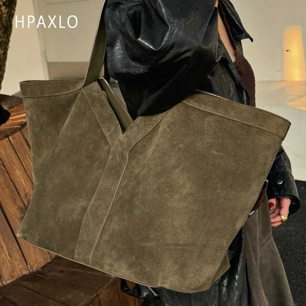 Genuine Leather Large Tote Bag Simple Design Womens Shoulder Bag High Quality Purse Fashion Commuter Handbag No Versatile H260306