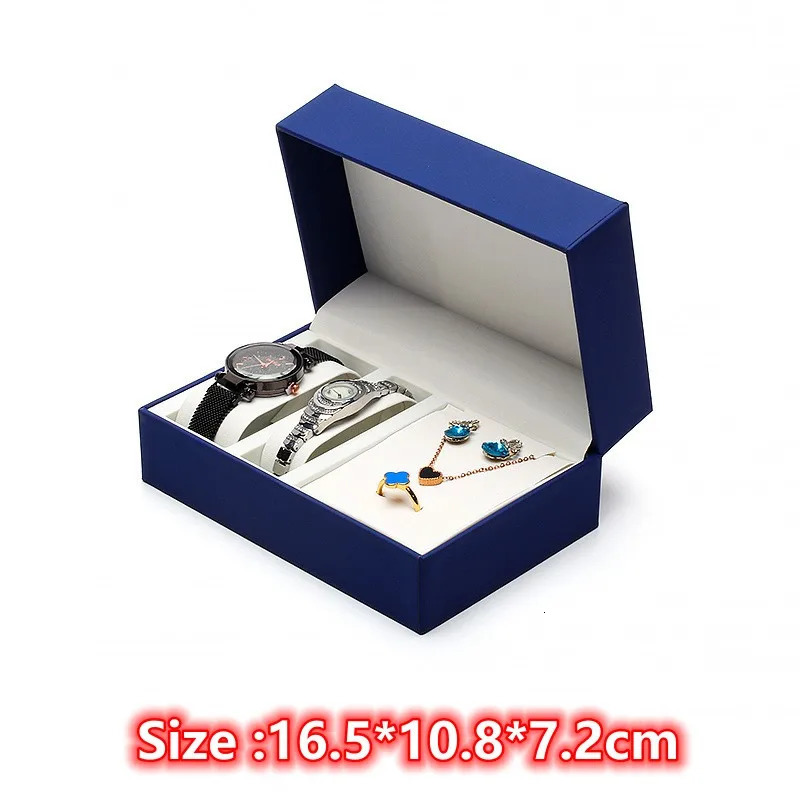 High End Couple Watch Holder Box Pu Wrist Watch Storage Case Gift Box Packaging Case Jewelry Organizer With Watch Pillow Gifts 260304