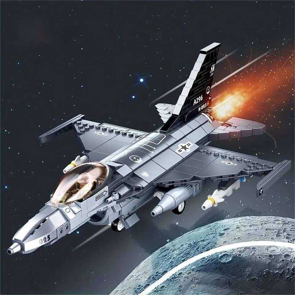 Get Your Own F16 Fighter with 521pcs Military Series Model Building Blocks Kit - Perfect Gift For Christmas Thanksgiving Z260306