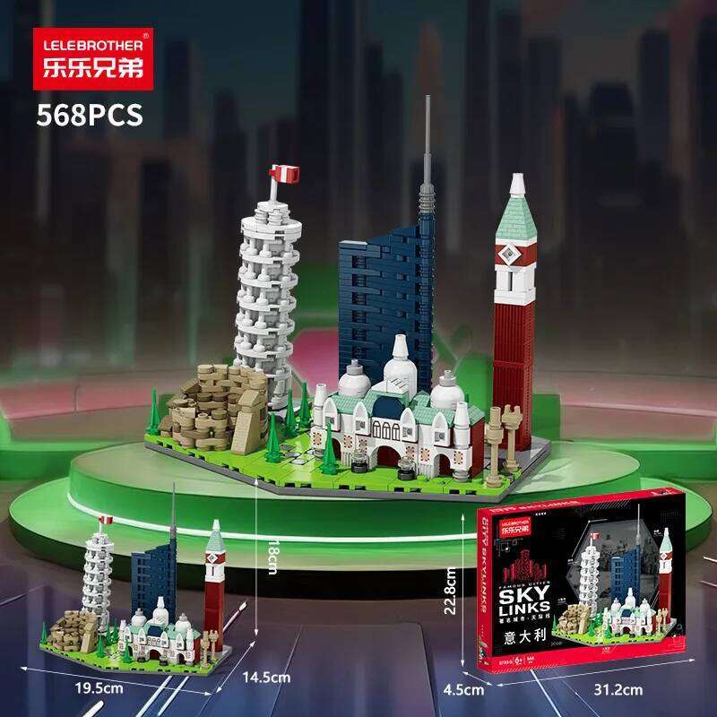 Famous City Skyline Building Blocks Italy Australia New York Dubai Beijing Figure Model Assembled Mini Brick Toys For Kids Gift Z260305