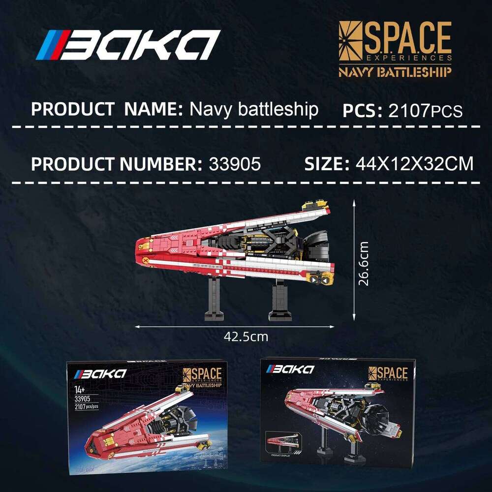 2107PCS Navy Battleship Building Blocks Space War Spaceship Model Bricks Desktop Decoration Diy Toy For Kids Holiday Gifts Z260305