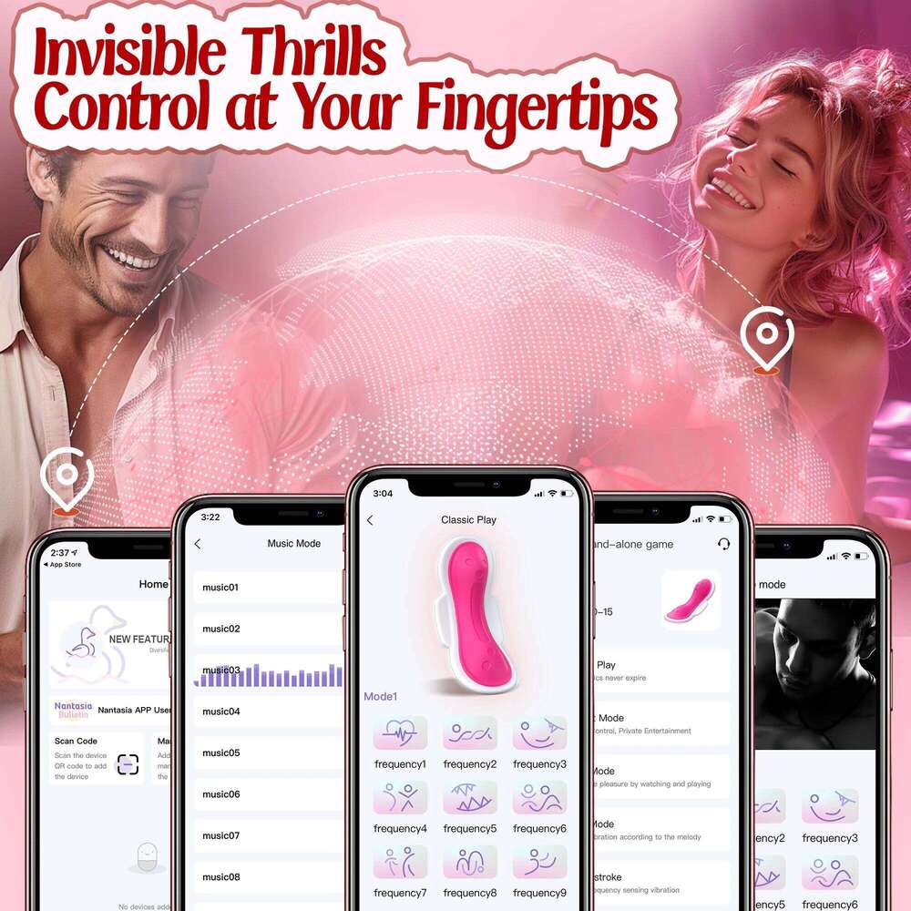 APP Remote Control Wearable Panties Clitoris Stimulator Female Maturbator Butterfly Vibrator Adults Sex Toys For Women W260305