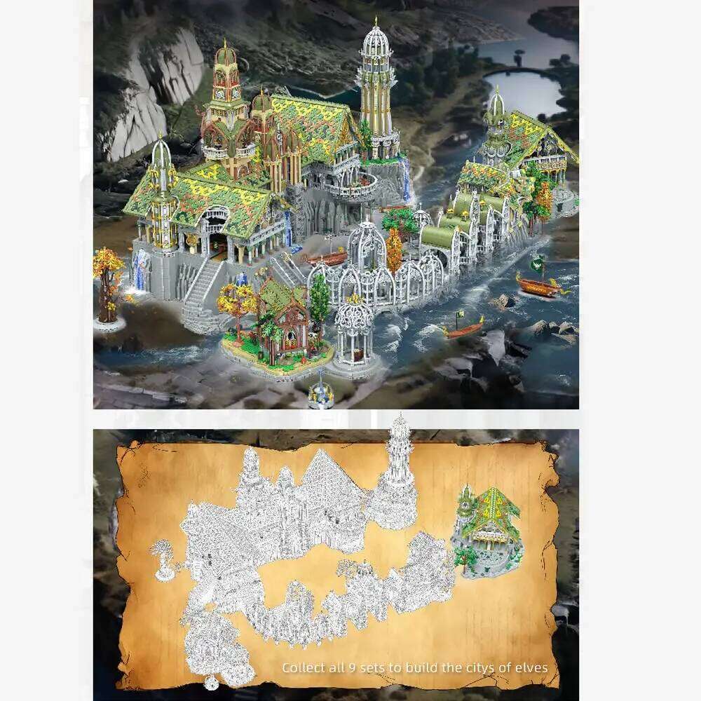 4155Pcs The Hall of Waterfront Blocks Toys Medieval Architecture Model Building Sets Collectible Ideas Gifts for Adults Z260306