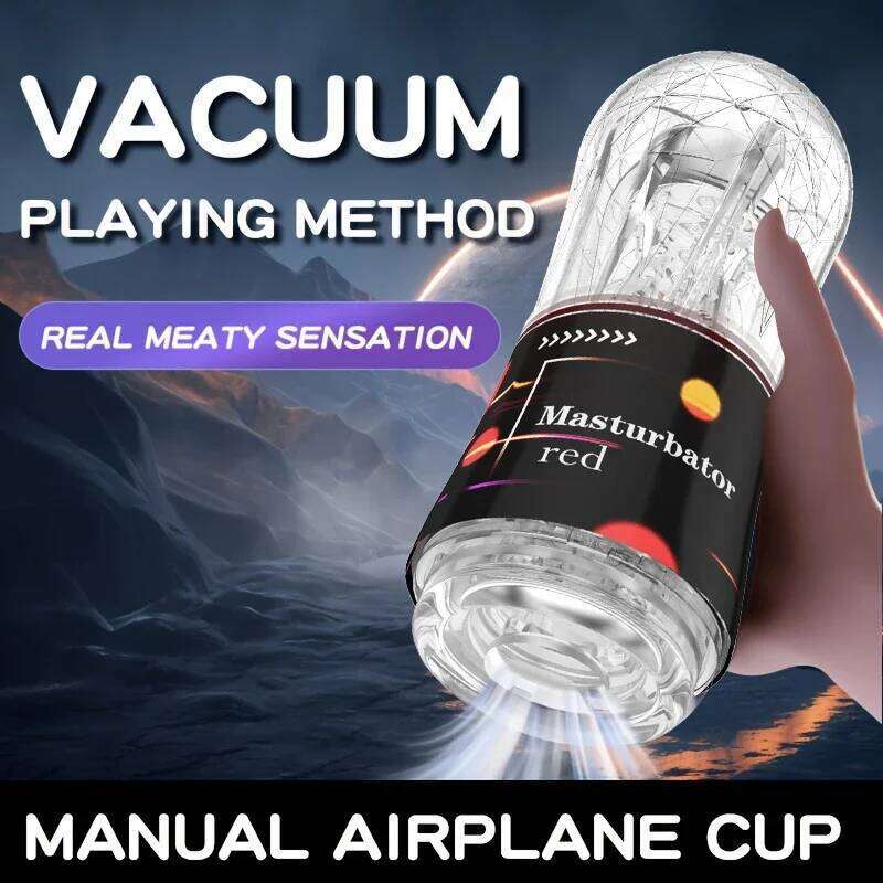 Male Masturbator Air Sucking Penis Hole Channel Vagina Massage Delay Training Vacuum Soft Pocket Cup Adults Sex Toys For Men W260305