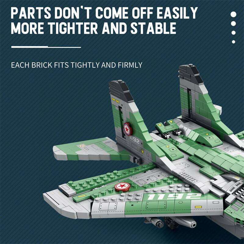 1290PCS MIG-29 Jet Building Blocks Diy Military Fighter Model Assembly Bricks Desktop Decoration Holiday Gifts Kids Toys Z260305
