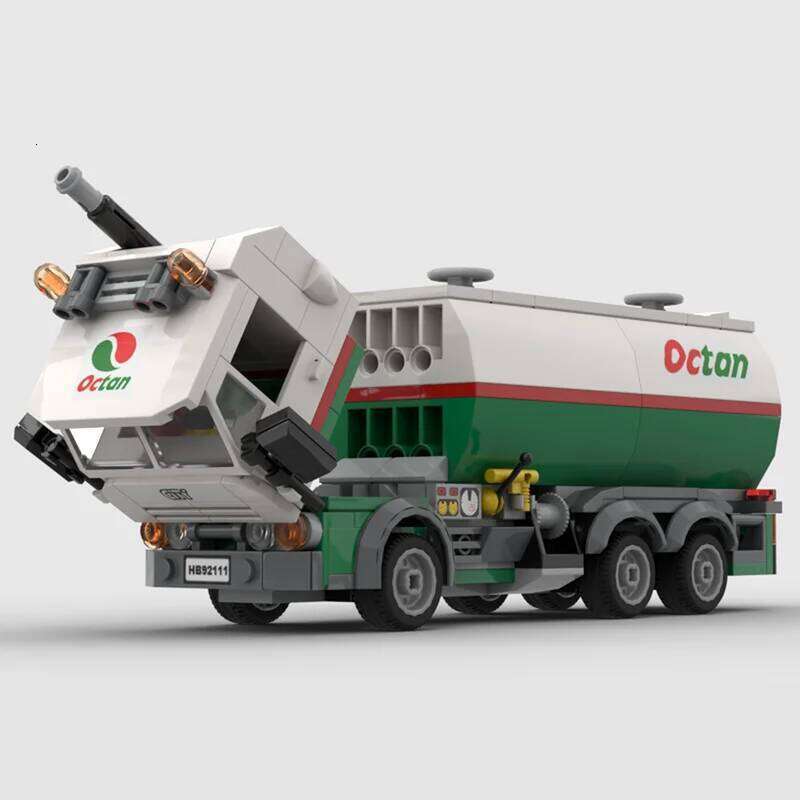 MOC city Engineering series Modular Octan Gas Cylinder Delivery Truck model creative ideas Toy Gift technology Blocks Z260305