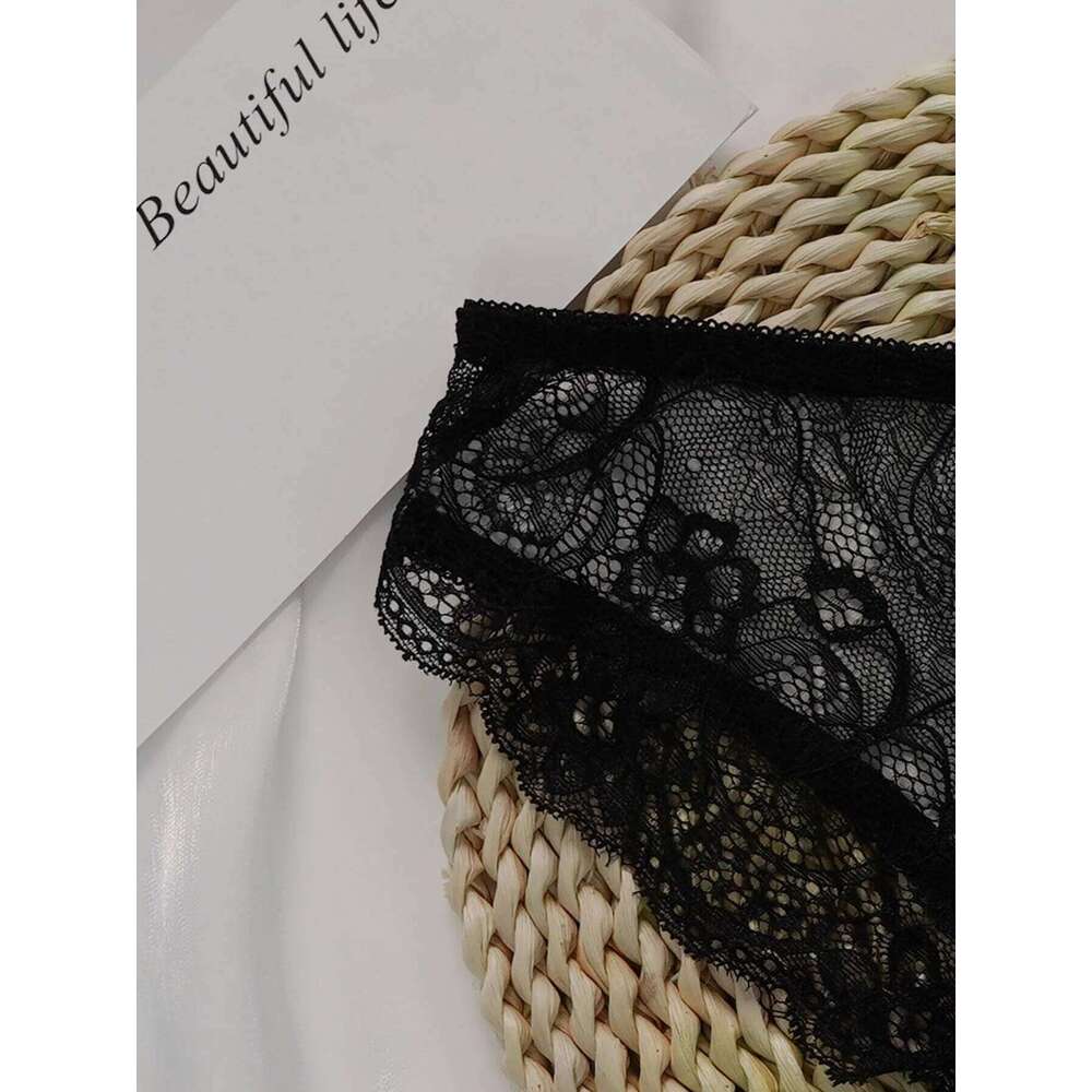 Ladies' New Leopard Print Sexy And Comfortable Front Bbutton Beautiful Back Lace Triangle Underwear Set A3159