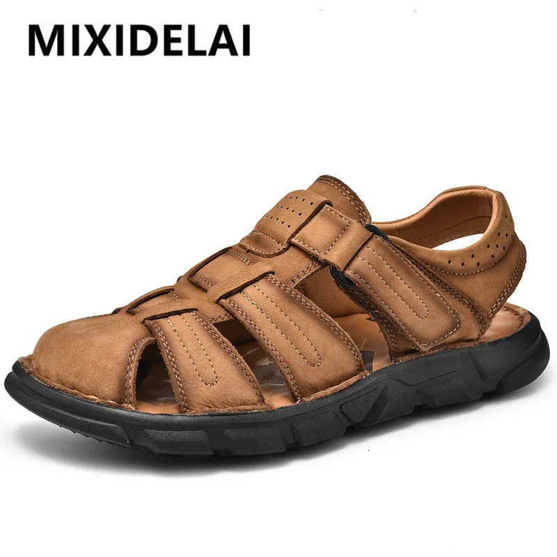 Summer Genuine Leather Mens Sandals Lightweight Mens Shoes Outdoor Comfortable Beach Sandals Fashion Casual Shoes Sneakers 260304