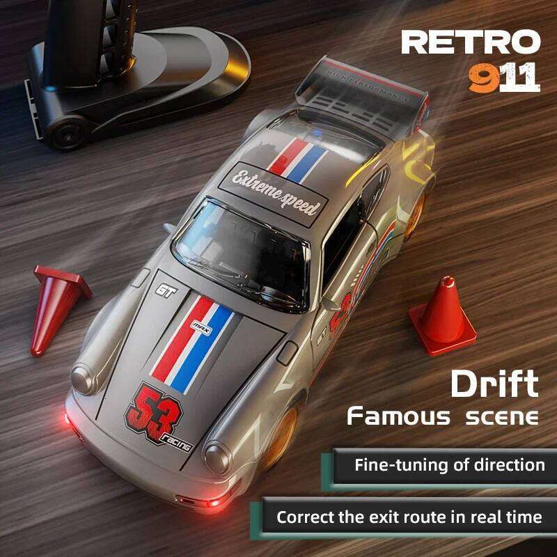 1:43 RC Drift Car with Gyro 18KM/H High-Speed 2.4G 4WD Remote Control Racing Vehicle RTR Electric Desktop Toys for Children C260305