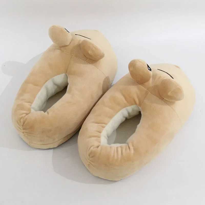 The Maw Pou Cotton Slipper Anime Plush Slippers Kawaii Cartoon Soft Stuffed Fluffy Thick Non-slip Shoes Alien Pou Doll Home Indo S260305