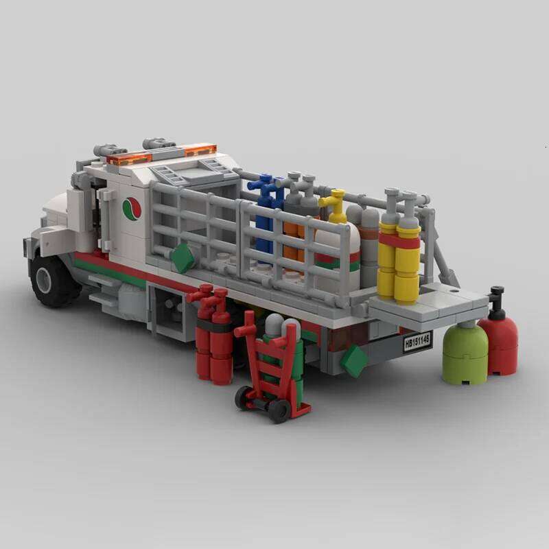 MOC city Engineering series Modular Octan Gas Cylinder Delivery Truck model creative ideas Toy Gift technology Blocks Z260305
