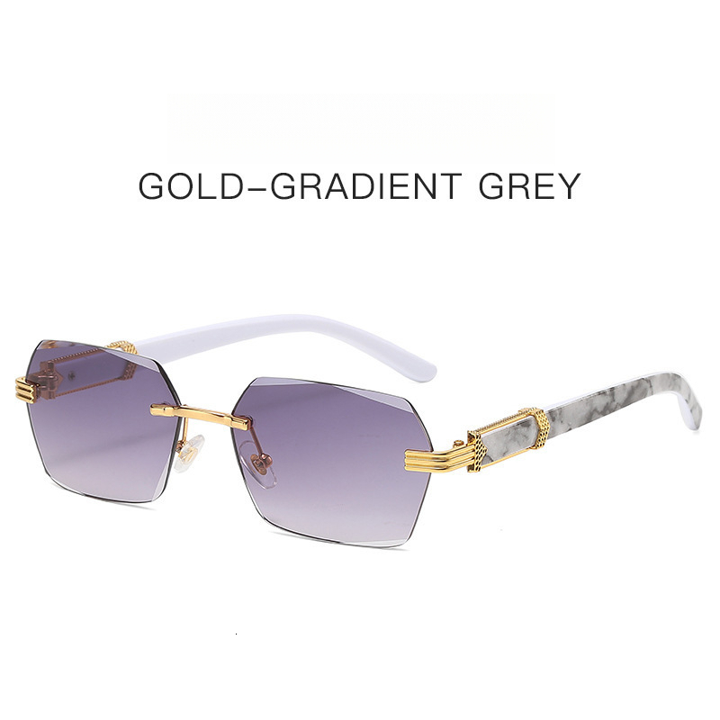 Luxury Fashion Outdoor Bicycle Sunglasses Designer Sunglasses New Cross Border Frameless Cutting Edge Sunglasses Gradient Ocean Lens Sunglasses With B