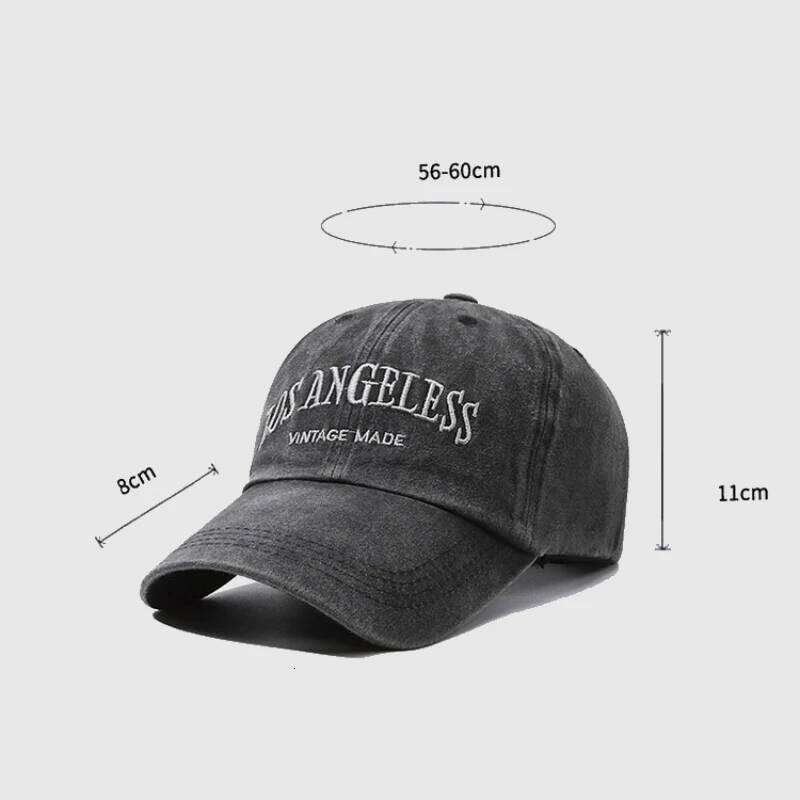 Vintage Distressed LOS ANGELESS Embroidered Baseball Cap with Soft Crown | Adjustable Streetwear Unisex Hat Y260304