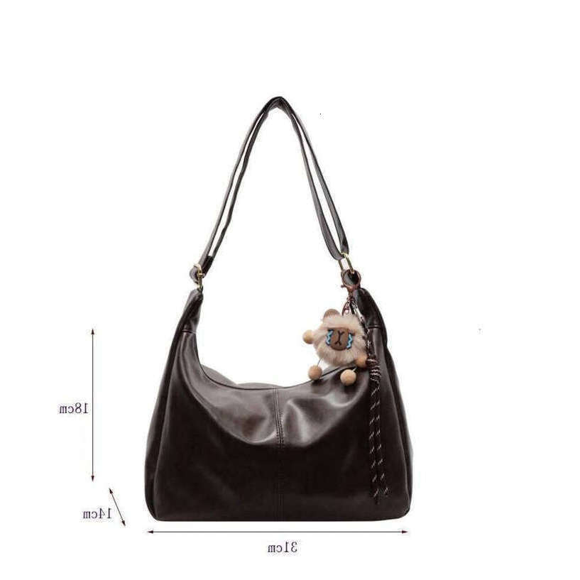 TAURUSCIAGA New Free Pandent Fashion Women's Crescent Bag High Quality PU Leather Shoulder Waterproof Crossbody Casual Tote Bag Noble Temperament